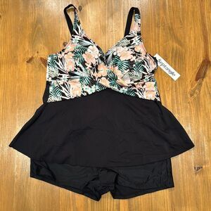 NWT Septangle Women's Size 20W Dress Swimsuit Tummy Control Swimwear one piece